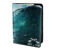Ocean Green Wave Surf stampa passaporto titolare per viaggio must-have have, custodia per passaporto per accessori da viaggio per donne uomini, Nero, One Size