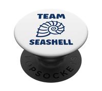 Ocean humor minimalist shells Simple team Seashell PopSockets PopGrip Adesivo