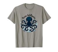 Ocean Intelligence Octopus Art Sea Life Maglietta, Uomo, Ardesia, M