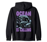 Ocean Is Calling Humpback Whale Life Felpa con Cappuccio