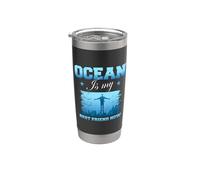 Ocean Is My Best Friend Now Scuba Dive Diver Diving Bicchiere termico in acciaio inox doppia parete