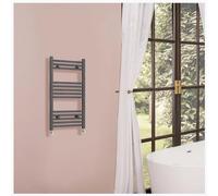 OCEAN ITALY Scaldasalviette Termoarredo Bagno 800x600mm Radiatore a Parete in Acciaio al Carbonio Riscaldamento ad Acqua Calda Antracite