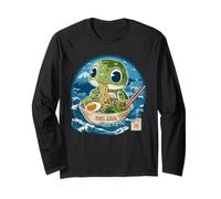 Ocean Japanese Wave Art Mt. Ramen Fuji Baby Turtle Maglia a Manica