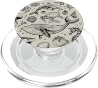 Ocean Life Dolphin Beach Fish 90s Vintage Graphic PopSockets PopGrip per MagSafe