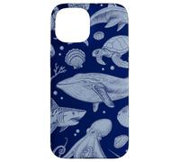 Ocean Life Sea Aesthetic Fish Beach 90s Vintage Graphic Custodia per iPhone 15