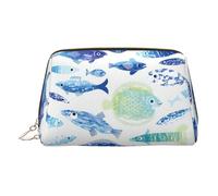 Ocean Life - Trousse da trucco con divisore, borsa da toilette portatile da viaggio, Oro, One Size