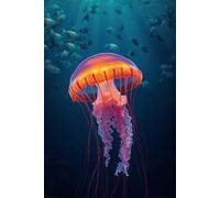 Ocean Lovers Gift Notebook: Photo notebook for scrapbook lovers, with cover of a jelly fish in the deep blue