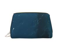 Ocean Mammal Whale Leather Makeup Bag Cosmetic Pouch Travel Organizer Toiletry Clutch