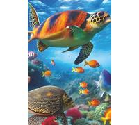 Ocean Notebook: Blank Lined Notebook for All Ages, Ocean, Turtle, Fish, Coral | 6x9 inches, 110 pages | Gifts for Birthdays, Christmas, Thanksgiving and more