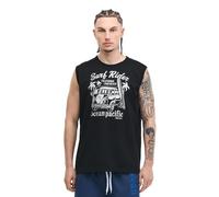 Ocean Pacific Maglietta da Uomo Shorey Senza Maniche, Nero/Ecru, S