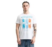 Ocean Pacific Maglietta da Uomo Siargao, Bianco/Blu/Arancione, XL