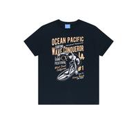 Ocean Pacific Maglietta da Uomo Gnarly, Blu Scuro/Arancione/Ecru, M