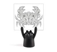 Ocean Paint Run Red Line Art Deco Fashion Memo Holder Cartoon Black Cat Stand Decorazione