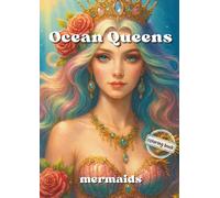 Ocean Queens: Mermaids Coloring Pages, A4 Format, for Teens and Adults