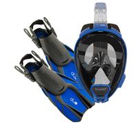 Ocean Reef Aria Qr Duo Viaggi Pronto Maschera/Pinne Set Diving, Snorkeling Blu