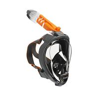 OCEAN REEF - Aria QR+ Maschera Snorkeling Integrale a Rilascio Rapido con Boccaglio - Visione Subacquea a 180 Gradi e Meccanismo Quick Release - 8 Colori e 3 Taglie - Colore Nero - Taglia L/XL
