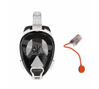 OCEAN REEF Aria Qr + W/Snorkie Talkie Maschera Set Immersione, Snorkeling Bianco