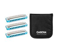 Ocean Rock Harmonica Pack 3 (C-G-A), 3 armoniche a bocca con custodia, colore: Blu
