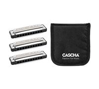 Ocean Rock Harmonica Pack 3 (C-G-A), 3 armoniche a bocca con custodia, colore: Nero