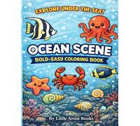 Ocean Scene Coloring Book: Bold-Easy Coloring Book