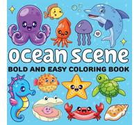 Ocean Scene: Simple and Cute Bold and Easy Design for Relaxing and Stress Relief