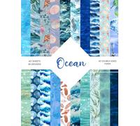 Ocean Scrapbook Paper: | Ocean Water Decorative Craft Paper | 8.5 x 11 inch | 40 patterned double sided sheets (20 designs) | Under The Sea Themed Patterns |