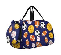 Ocean Sea Creatures Blue Carry on Duffel Bag per ragazzi Weekend Duffel Pernottamento Ragazze Duffle Bags Travel Tote Bagagli Bambini Sport, Baseball Pallacanestro Calcio Navy, classico