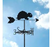 Ocean Sea Life Metal Windbande Marine Animal Hollow Indicatore di Direzione della Banderuola Intagliata con Decorazioni del Tetto di Montaggio per Gazebo da Giardino All'aperto, Turtle