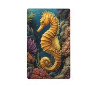 Ocean Seahorse - Placca da parete vuota per interruttore a levetta singola, decorativa, 1 banda, per cucina, camera da letto, bagno, dimensioni 11,4 x 7 cm