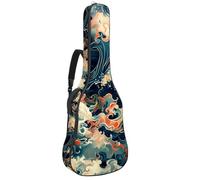 Ocean Shark - Custodia per chitarra acustica, imbottita, impermeabile, per chitarre da 40, 41 e 42 pollici, colore: blu navy, Multicolore 08, 42.9x16.9x4.7 in, Zaino casual