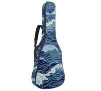 Ocean Shark - Custodia per chitarra acustica, imbottita, impermeabile, per chitarre da 40, 41 e 42 pollici, colore: blu navy, Multicolore 09, 42.9x16.9x4.7 in, Zaino casual