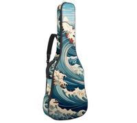 Ocean Shark - Custodia per chitarra acustica, imbottita, impermeabile, per chitarre da 40, 41 e 42 pollici, colore: blu navy, Multicolore 07, 42.9x16.9x4.7 in, Zaino casual