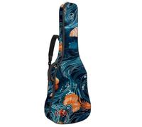 Ocean Shark - Custodia per chitarra acustica, imbottita, impermeabile, per chitarre da 40, 41 e 42 pollici, colore: blu navy, Multicolore 05, 42.9x16.9x4.7 in, Zaino casual