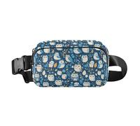 Ocean Shark Masco - Marsupio da donna, uomo, adolescente, alla moda, per viaggi, corsa, escursionismo, Gufo Blu, 1 Size