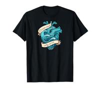 Ocean Soul Salty Spirit Heart Wave Maglietta