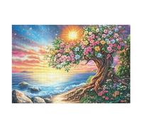 Ocean Sunset Tree of Life Puzzle 1000 Pezzi Sfida Impossibile Esperti Rompicapo Estremamente Difficile Per Veri Appassionati Stimolo Intellettuale Regalo 1000 PCS