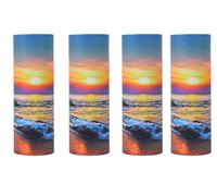 Ocean Sunset Urna per ceneri - Tubo biodegradabile per ceneri - Urna cremazione per ceneri adulte (set di 4)
