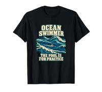 Ocean Swimmer La Piscina è per la Pratica in acque libere Maglietta