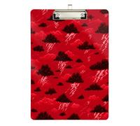Ocean Thunder rosso Clip in Metallo per Appunti Plastica per Appunti Personalizzati Insegnanti Dimensioni 9 x 12 5 Tabla para escribir con Clip