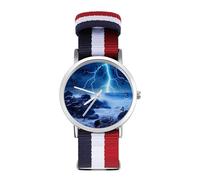 Ocean Thundering Storm orologio sportivo per uomo donna cinturino in nylon orologio da polso analogico al quarzo, Stile:, regular