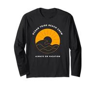 Ocean Tribe Beach Crew Always On Vacation (Dichiarazione Estiva) Maglia a Manica