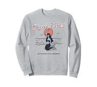 Ocean Vibes - Go Outside & Kiss A Mermaid - Grafica retrò Felpa