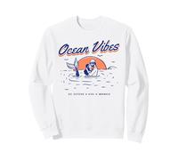 Ocean Vibes - Vai Fuori & Baciare Una Sirena (Retro Graphic) Felpa