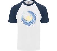 Ocean Whale & Octopus Uomo S/S Baseball T-Shirt