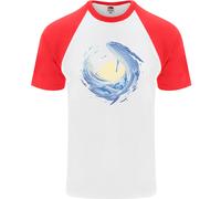 Ocean Whale & Octopus Uomo S/S Baseball T-Shirt
