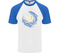 Ocean Whale & Octopus Uomo S/S Baseball T-Shirt