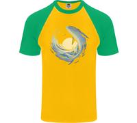 Ocean Whale & Octopus Uomo S/S Baseball T-Shirt