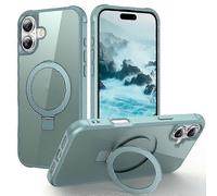 (OceanBlue) iPhone 17 Case with MagSafe Ring Holder Kickstand, Shockproof TPU + PC Phone Cover, Compatible with Magnetic Accessories