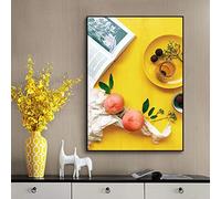 OCEANGOD Nutrizione Colazione Scena Dipinti Su Tela Moderno Giallo A Tema Arte Poster e Stampe di Arte Della Parete Immagine per La Decorazione Domestica 30x40 cm Senza Cornice