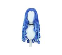 Oceanic Blue - Parrucca lunga e riccia, per cosplay, capelli mossi, con volume da donna